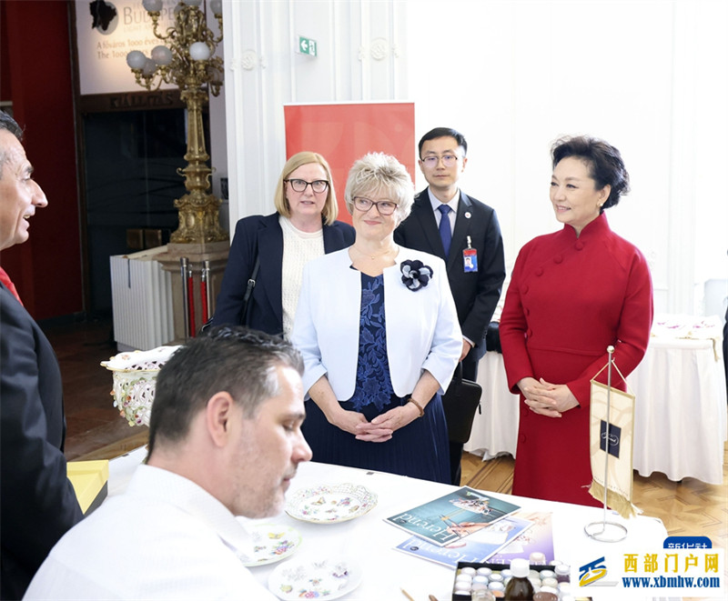 彭丽媛同匈牙利总统舒尤克夫人纳吉参观布达王宫并茶叙(图3) 彭丽媛同匈牙利总统舒尤克夫人纳吉参观布达王宫并茶叙(图3)